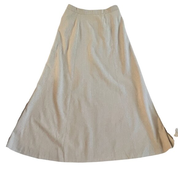 Vtg Bettmaar Artwear Cottagecore Wrap Maxi Skirt Womens 14 Canada Geese Flying - Picture 4 of 14